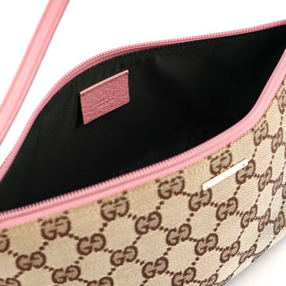 Gucci 07198 Beige Pink GG Boat Pochette