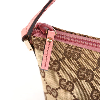 Gucci 07198 Beige Pink GG Boat Pochette