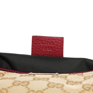 Gucci 07198 Beige Red GG Boat Pochette