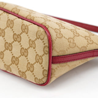 Gucci 07198 Beige Red GG Boat Pochette