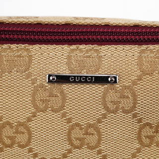 Gucci 07198 Beige Red GG Boat Pochette