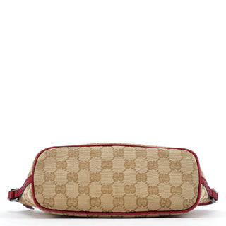 Gucci 07198 Beige Red GG Boat Pochette