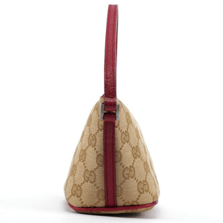 Gucci 07198 Beige Red GG Boat Pochette