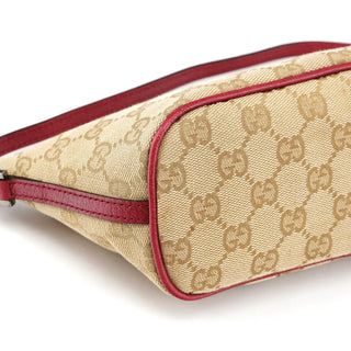 Gucci 07198 Beige Red GG Boat Pochette
