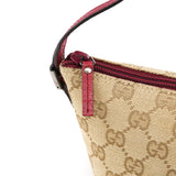 Gucci 07198 Beige Red GG Boat Pochette