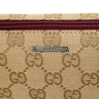 Gucci 07198 Beige Red GG Boat Pochette