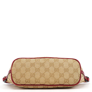 Gucci 07198 Beige Red GG Boat Pochette
