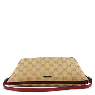Gucci 07198 Beige Red GG Boat Pochette