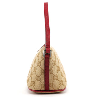 Gucci 07198 Beige Red GG Boat Pochette