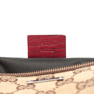 Gucci 07198 Beige Red GG Boat Pochette