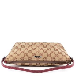 Gucci 07198 Beige Red GG Boat Pochette