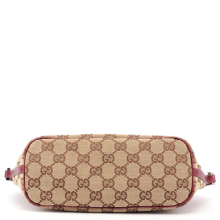 Gucci 07198 Beige Red GG Boat Pochette