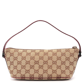 Gucci 07198 Beige Red GG Boat Pochette