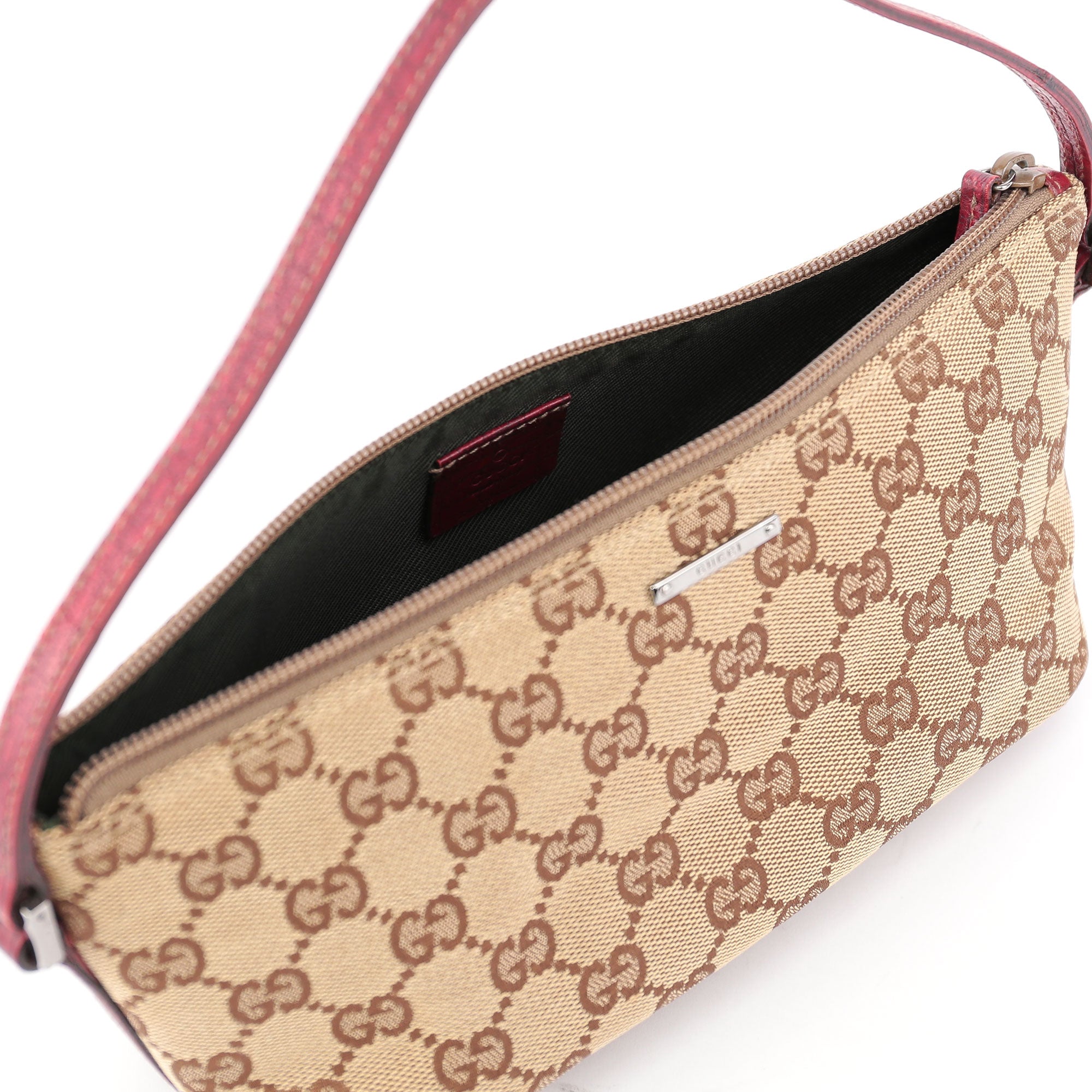 Gucci 07198 GG Boat Pochette in Beige und Rot