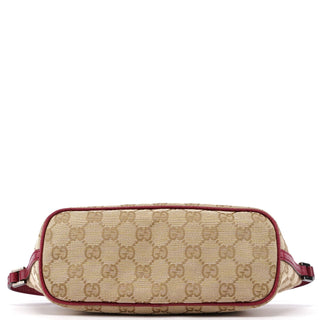 Gucci 07198 Beige Red GG Boat Pochette