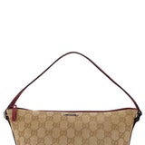 Gucci 07198 Beige Red GG Boat Pochette