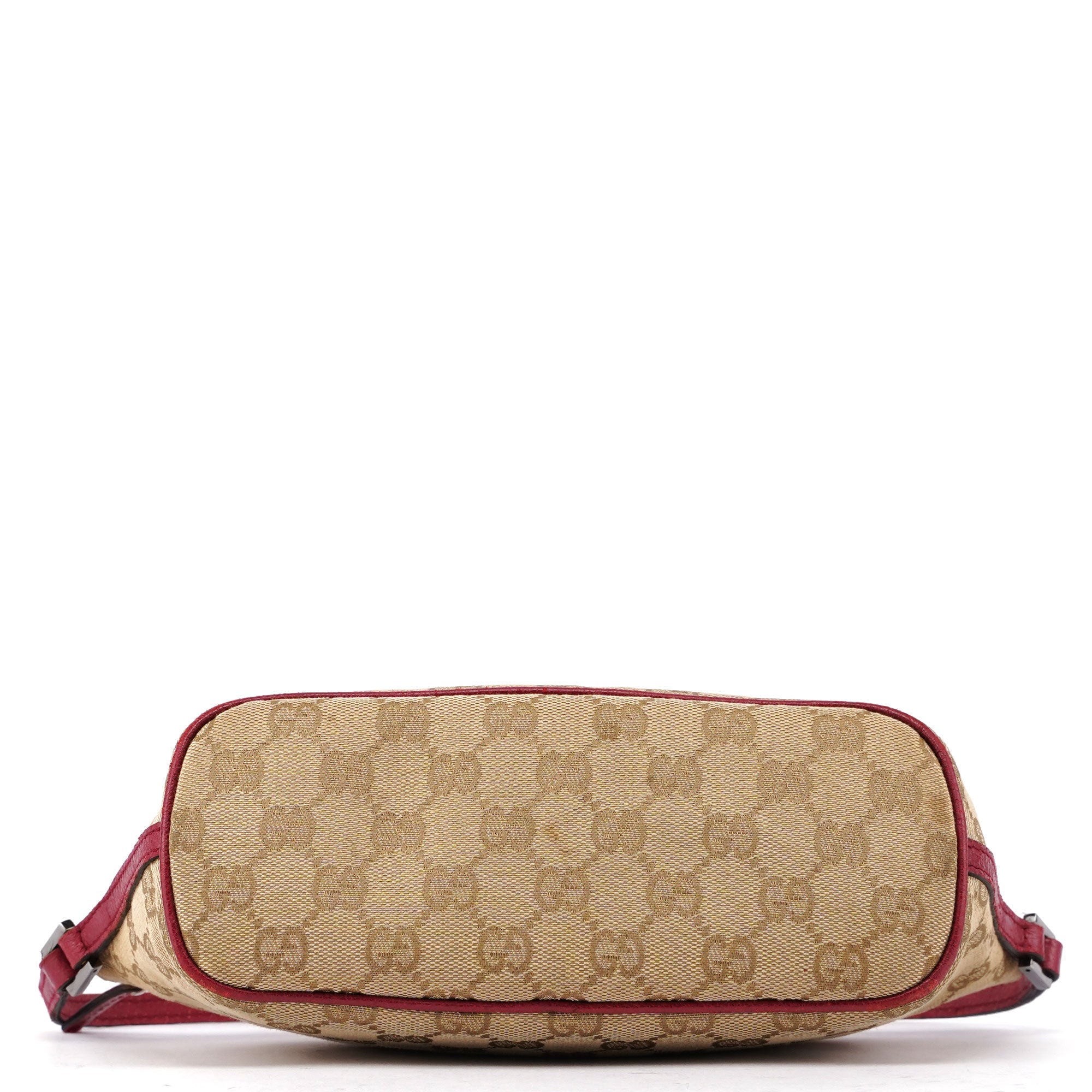 Gucci 07198 Beige Red GG Boat Pochette