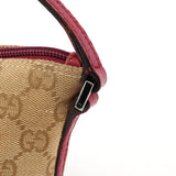 Gucci 07198 Beige Red GG Boat Pochette