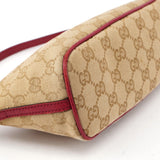 Gucci 07198 Beige Red GG Boat Pochette