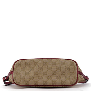 Gucci 07198 Beige Red GG Boat Pochette