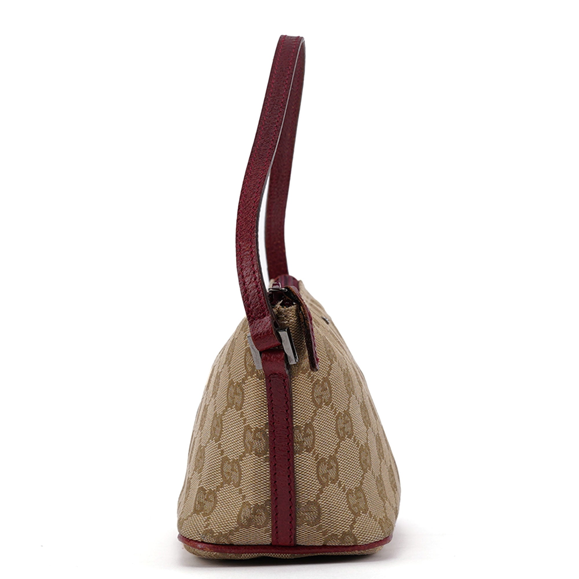 Gucci 07198 Beige Red GG Boat Pochette