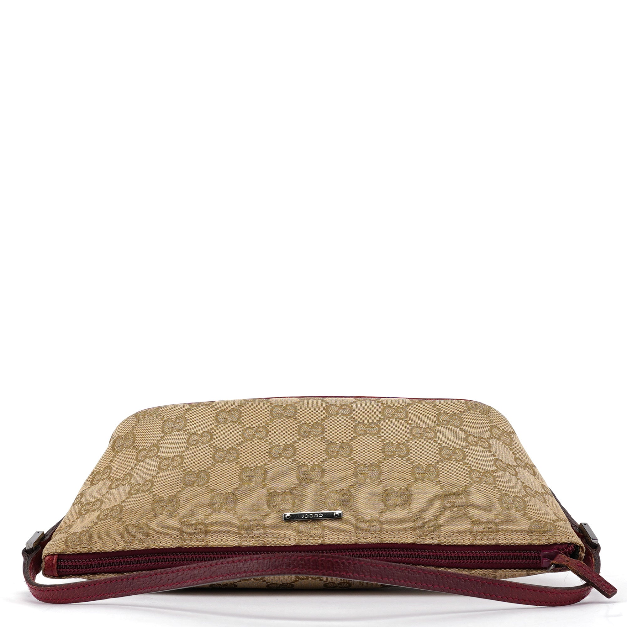 Gucci 07198 Beige Red GG Boat Pochette