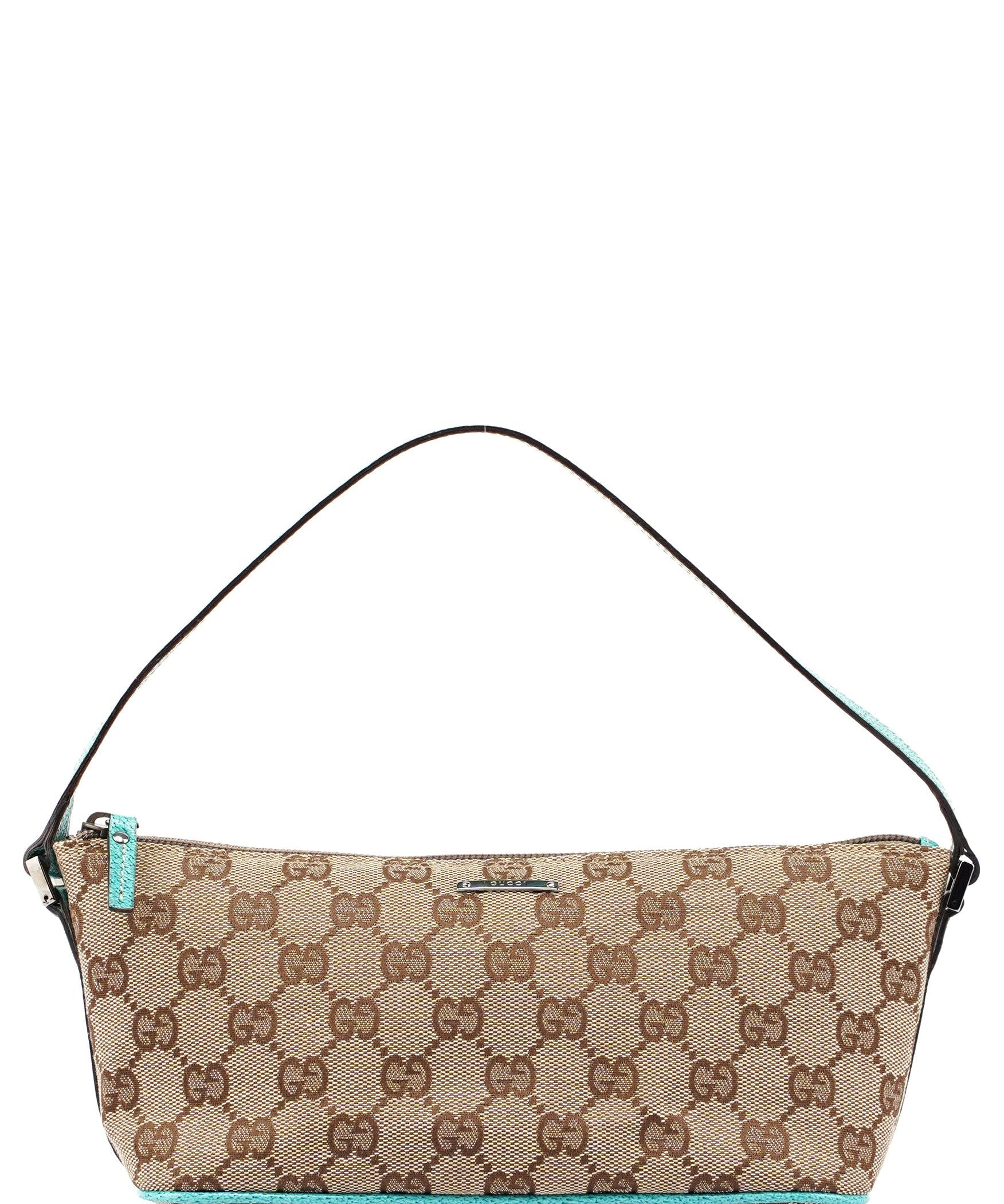 Gucci 07198 Beige Turquoise GG Boat