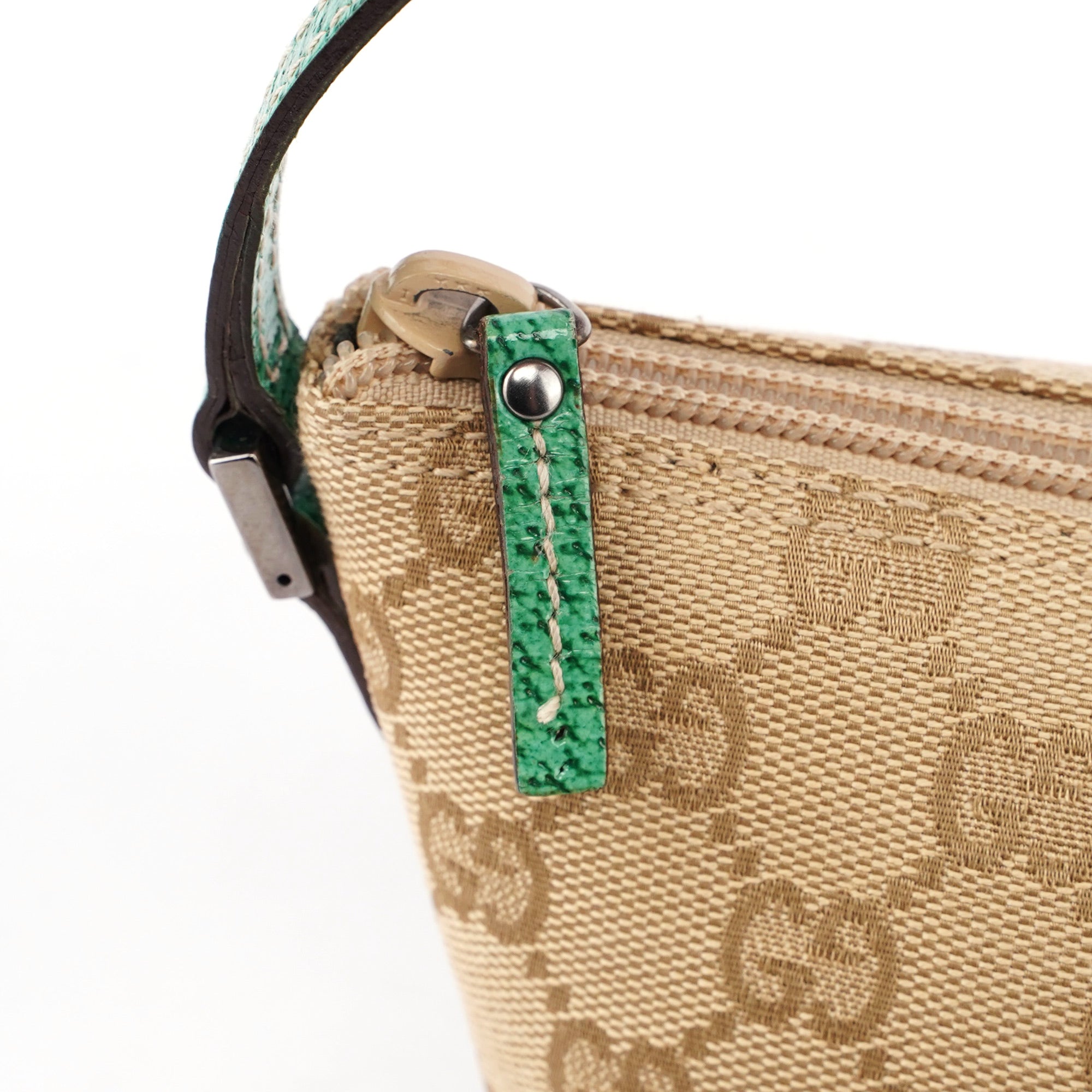 Gucci 07198 Beige Turquoise GG Boat