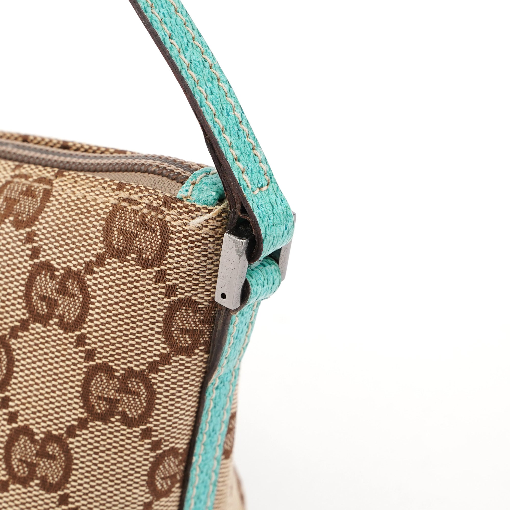 Gucci 07198 Beige Turquoise GG Boat