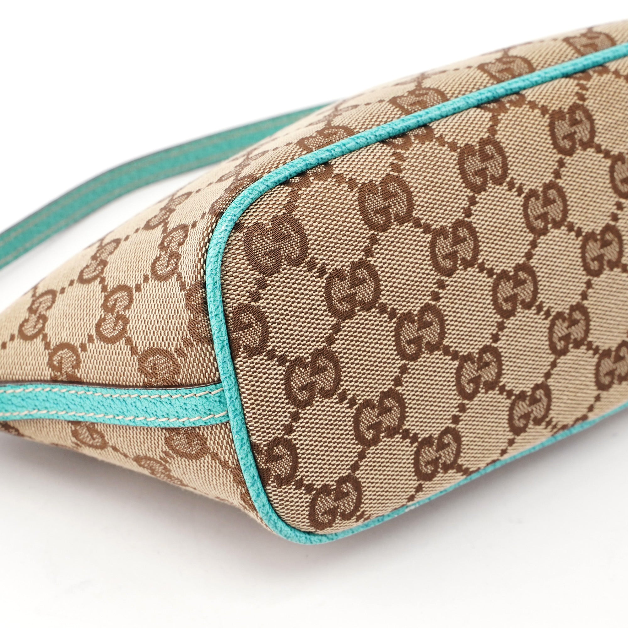 Gucci 07198 Beige Turquoise GG Boat