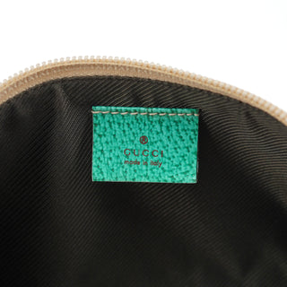 Gucci 07198 Beige Turquoise GG Boat Pochette