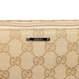 Gucci 07198 Beige Turquoise GG Boat Pochette