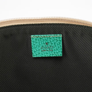 Gucci 07198 Beige Turquoise GG Boat Pochette