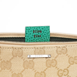 Gucci 07198 Beige Turquoise GG Boat Pochette