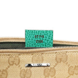 Gucci 07198 Beige Turquoise GG Boat Pochette