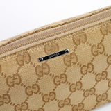 Gucci 07198 Beige Turquoise GG Boat Pochette