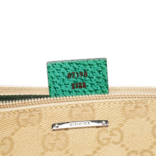 Gucci 07198 Beige Turquoise GG Boat Pochette