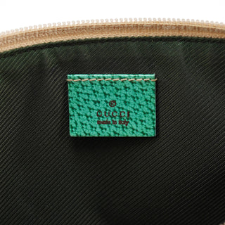 Gucci 07198 Beige Turquoise GG Boat Pochette