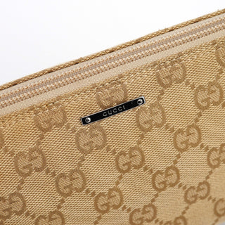 Gucci 07198 Beige Turquoise GG Boat Pochette