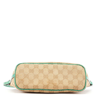 Gucci 07198 Beige Turquoise GG Boat Pochette