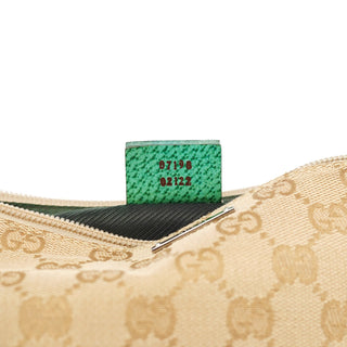 Gucci 07198 Beige Turquoise GG Boat Pochette