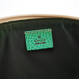 Gucci 07198 Beige Turquoise GG Boat Pochette