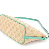 Gucci 07198 Beige Turquoise GG Boat Pochette