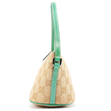 Gucci 07198 Beige Turquoise GG Boat Pochette
