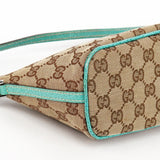 Gucci 07198 Beige Turquoise GG Boat Pochette