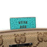 Gucci 07198 Beige Turquoise GG Boat Pochette