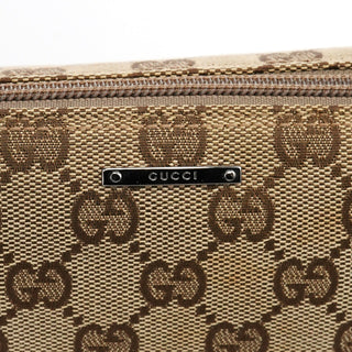Gucci 07198 Beige Turquoise GG Boat Pochette