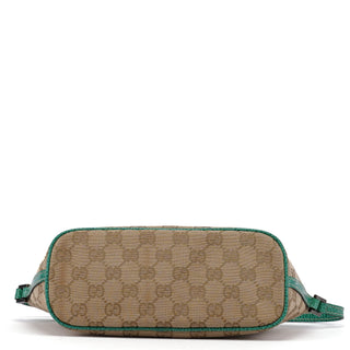 Gucci 07198 Beige Turquoise GG Boat Pochette