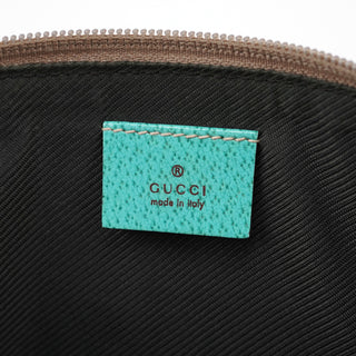 Gucci 07198 Beige Turquoise GG Boat Pochette