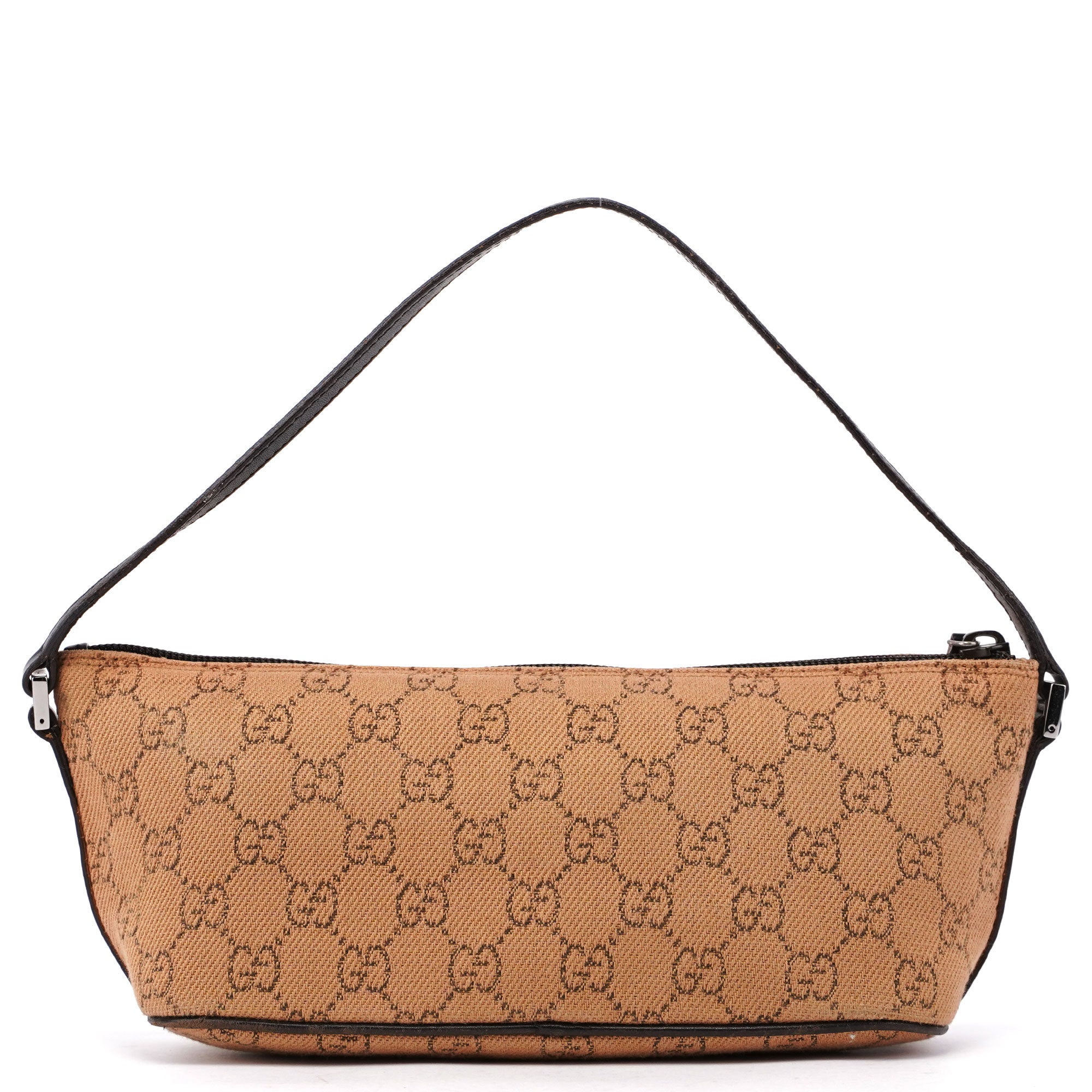 Gucci 07198 GG Boat Pochette aus Wolle in Beige